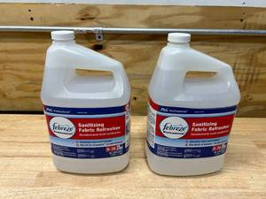FEBREZE PROFESSIONAL Lot of 2 Bottles of- Sanitizing Fabric Refresher (1 Gal Each)