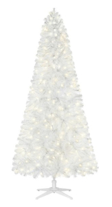 HOME ACCENTS HOLIDAY 7 ft Snowy Tinsel LED Christmas Tree