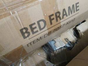lot 229 image: King Bed Frame open box, uninspecte...