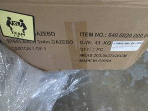 lot 230 image: 3x4m Steel & Aluminum Gazebo open b...