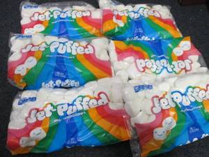 lot 296 image: 6- 12 oz Bags Jet Puffed Marshmallo...