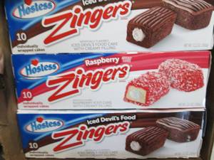 lot 318 image: 3- 12.7 oz 10pks Hostess Zingers be...