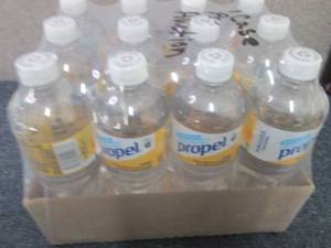 lot 349 image: 12- 24 oz Bottles Propel Mango...