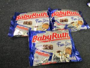 lot 386 image: 3- 10.2 oz Bags Baby Ruth Fun Size...