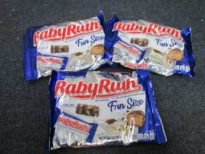 lot 397 image: 3- 10.2 oz Bags Baby Ruth Fun Size...