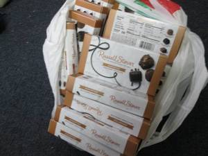 lot 413 image: 18- 1.7 oz Boxes Russell Stover Cho...