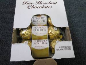 lot 414 image: Box of 12 - 1.3 oz Ferrero Rocher C...