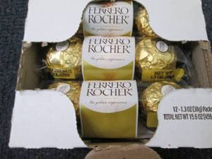 lot 416 image: Box of 12 - 1.3 oz Ferrero Rocher C...