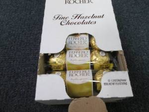 lot 422 image: Box of 12 - 1.3 oz Ferrero Rocher C...