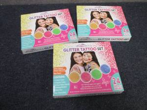 lot 114 image: 3 Glitter Tattoo Sets...