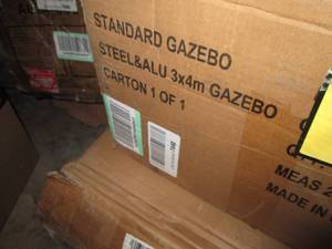 lot 218 image: 3x4m Steel & Aluminum Gazebo open b...