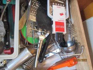 Contents in drawer including cheese...