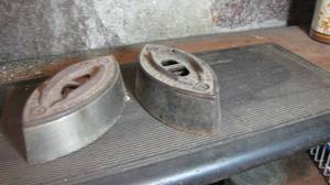 (2) antique sad itons...
