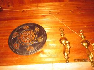 Antique Metal heat grate and (2) br...