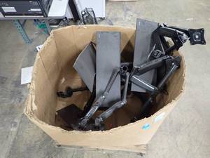 Box of Clamp on Dual Monitor Stands  includes 4 monitor stands  pallet not included