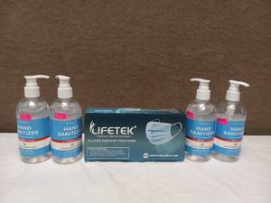 DISPOSABLE FACE MASK AND HAND SANITIZER