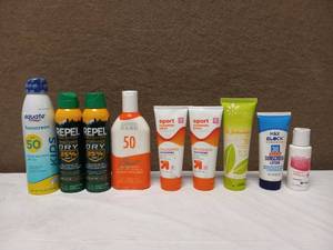 ASSORTED SUNSCREENS & REPEL INSECT REPELLENT