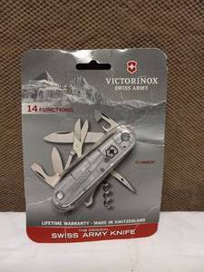 NEW VICTORINOX SWISS ARMY KNIFE & 3 VINTAGE SWISS ARMY KNIFE
