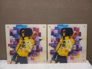 TIM MARRS THE AOI  ADVERTISING PAINTING OF WOMEN ON PLEXIGLASS