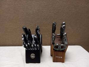 2 BLOCK KNIVES SETS