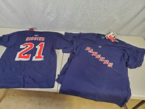 lot 120 image: 5 New Reebok New York Rangers Higgins T-Shirts