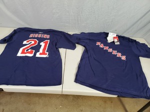 lot 127 image: 5 New Reebok New York Rangers Higgins T-Shirts