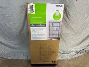 lot 14 image: New 5 Tier Wire Storage Shelf - Shipping Damage