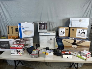 lot 74 image: Customer Return Light Fixtures and Ceiling Fans - Take What You Want