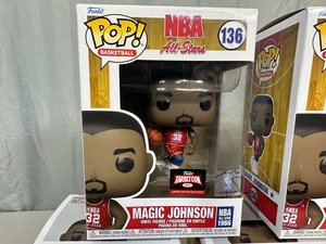 lot 110 image: 7 New Magic Johnson Funko Pop Collectibles
