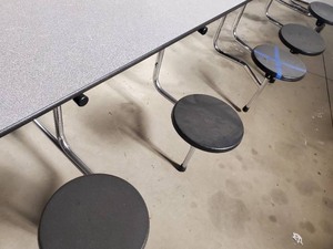 lot 2A image: 12 Seat 12 ft Folding Lunch Room  Cafeteria Table