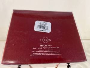 set of Lenox Santa salt & pepper shakers - new in box
