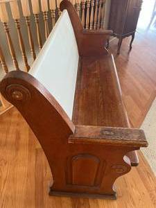 wooden church pew