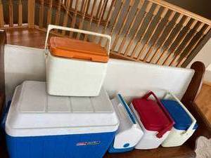 lot of 5 coolers