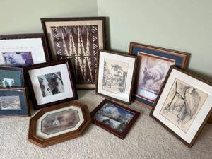 lot of 16 framed art