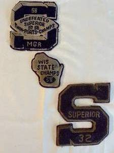 vintage wool letters from Superior, WI state champs