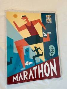 3 postersprints  marathon stamp, suzuki marathon & Ernest Watsons Night Life at the Studio