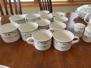 59-piece Mikasa Intaglio china set Annette pattern