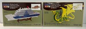 lot 21 image: Two Vintage Artminds Wooden Model Kits