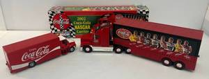 lot 44 image: Two Coca Cola Die-Cast Cars 1 NIB Lights Up