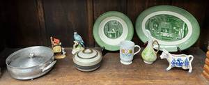 lot 65 image: Shelf Full Of Misc. Vintage Items