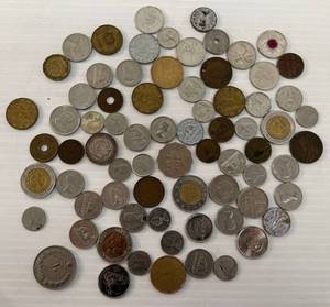 lot 73 image: Group Of Vintage Foreign Coins