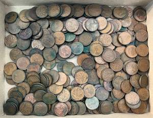 lot 80 image: Group Of Misc. Vintage Canadian Cents