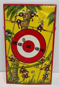 lot 105 image: Vintage 1940s Wyandotte Toys Tin Monkey Shooting Target