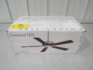 MinkaAire Contractor Plus LED 52 5 Blade Indoor Ceiling Fan with Remote Unused F556L-WH