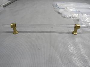 8 Pack 10 Inch DrawerCabinet Handles 7.5 Inch Hole Spacing Gold and Acrylic