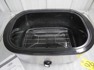 Survivi 20-Quart Roaster Oven with with Removable Pan & Rack, 150-450°F Full-Range Temperature Control with DefrostWarm Function, Stainless Steel, Silver