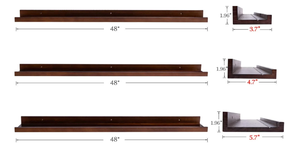 3 Pack Azsky Floating Shelves 48 Espresso Brown
