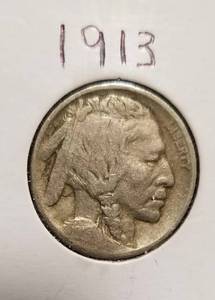 2 US BUFFALO NICKELS 1913 type I & 1916-S