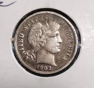 5 BARBER DIMES 1902 1903-O 1909-S 1906 1907