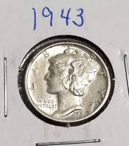 6 MERCURY DIMES 1943 1943-D 1943-S 1944 1944-D 1944-S